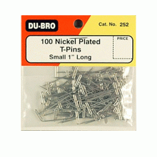 T-PINS NICKEL PLATED 1POL 100PC DUB252