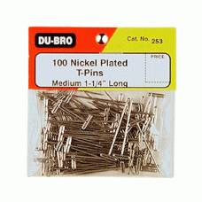 T-PINS NICKEL PLATED 1-1/4 100PC DUB253
