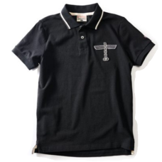 RED CANOE BRANDS POLO BOEING TOTEM (1) SMALL M-SSP-VINTAGELOGO-BK-SM