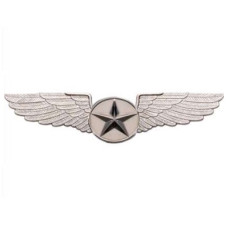 GREAT WINGS PIN LARGE SILVER STAR EMBLEM 9640 AV-WNG-9640-S