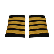 PILOT UNIFORM EPAULETS/PALETERAS 4-BAR GOLD NYLON BLACK WAPX700-4GN