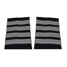 PILOT UNIFORM EPAULETS/PALETERAS 4-BAR SILVER NYLON BLACK WAPX700-4SN