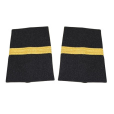 PILOT UNIFORM EPAULETS/PALETERAS 1-BAR GOLD METALLIC BLACK WAPX700-1GM