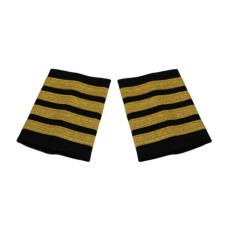 PILOT UNIFORM EPAULETS/PALETERAS 4-BAR GOLD METALLIC BLACK WAPX700-4GM