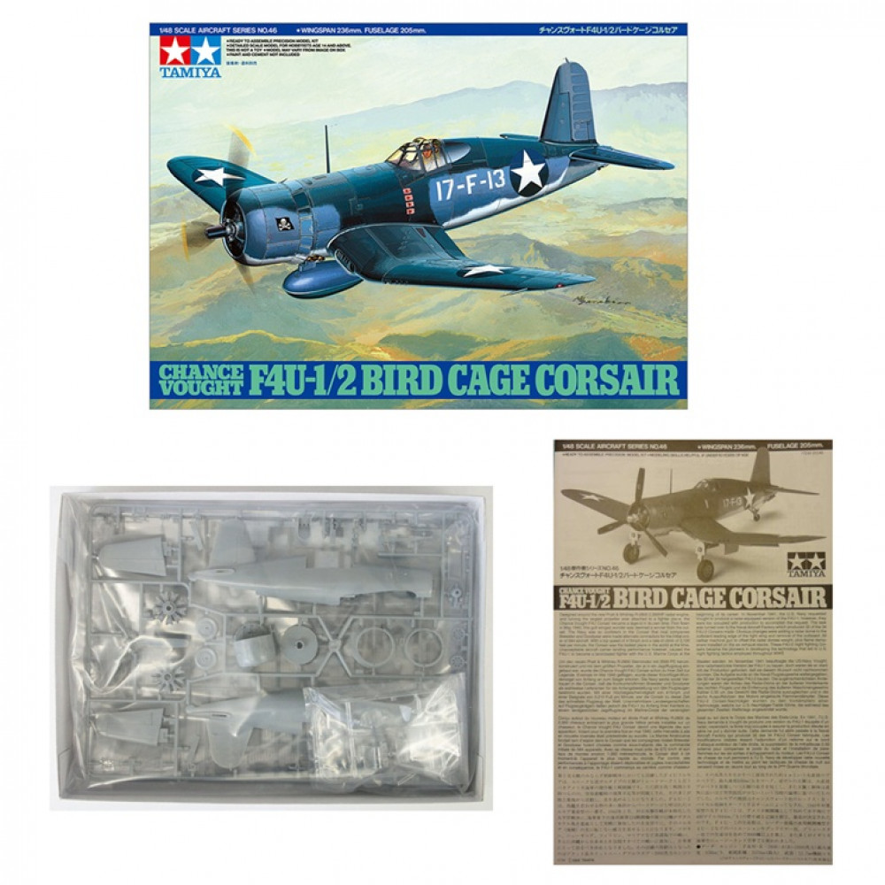 PLASTIC MODEL TAMIYA 1:48 F4U BIRD CAGE CORSAIR 61046 PLASTIC MODEL TAMIYA 1:48 F4U BIRD CAGE CORSAIR 61046