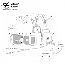 DAVID CLARK PARTS H20-10 HEADPAD 40501G-01