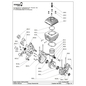 VITTORAZI MOSTER185 ENGINE CARTER SUPPORT MP003