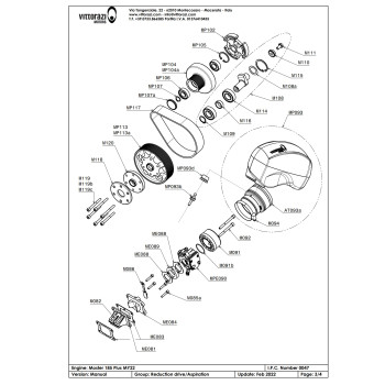 VITTORAZI MOSTER185 PLASTIC AIR-BOX CONNECTOR AND O-RING VITTON M091