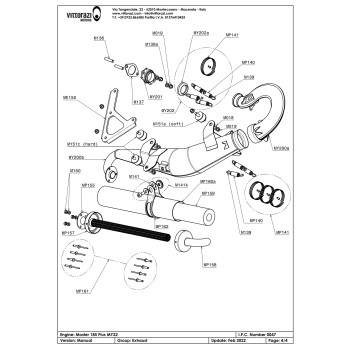 VITTORAZI MOSTER185 EXHAUST WITHOUT SILENCER MY200