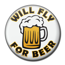 FRIDGE MAGNET - WILL FLY FOR BEER NLUS622-F4B