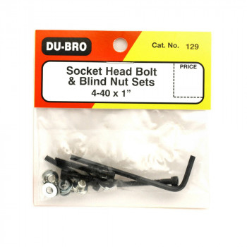 DUBRO SOCKET HEAD BOLT & BLIND NUT SET 4-40 X 1