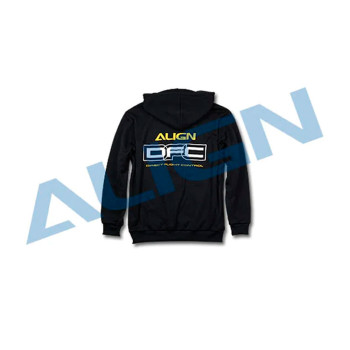 ALIGN ZIPPERED HOODIE DFC BLACK XL