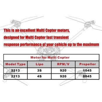 MR MOTOR E-MAX MT2213-920KV C/10X4.5 2PC