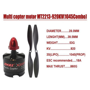 MR MOTOR E-MAX MT2213-920KV C/10X4.5 2PC