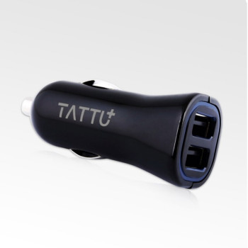 TATTU DUAL USB CAR CHARGER PSA-24U2-LB