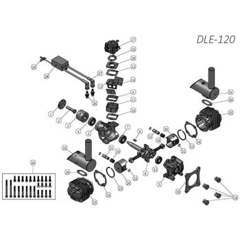 MOTOR DL ENGINE 120CC TWIN GAS DLE120