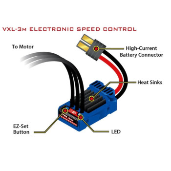 TRAXXAS VELINEON VXL-3M 1/16 BRUSH 3370 MOTOR+SPEED