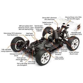 CARRO PULSE 4.6 BUGGY RTR 1/8 HPI 107020