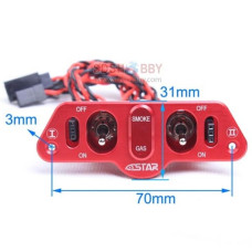 6SH DUAL SWITCH DUAL FUEL DOT ST4008 RED