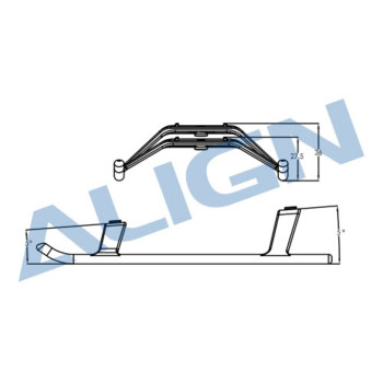 TR470L LANDING SKID H47F001XXT