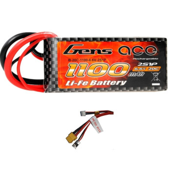 GENS ACE 6.6V 1100MAH 20C LIFE FUTABA/XT60