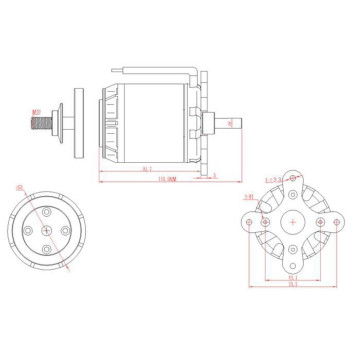 MOTOR E-MAX GT5345/07 BRUSHLESS GT