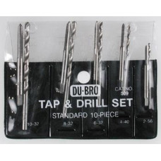 TAP & DRILL KIT 10PC POLEGADA DUBRO 509