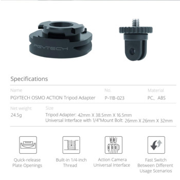 DJI PART PGYTECH OSMO ACTION TRIPOD ADPTER PGB023