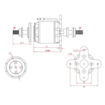 MOTOR E-MAX GT3526/04 870KV GT