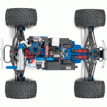 CARRO TRAXXAS 1/10 REVO 3.3 NITRO RTR 4WD TSM TQI BLUE 53097-3