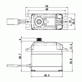 SAVOX SERVO SB-2270SG PLUS HV W/SOFT START 8.4V 40KG 0.12S