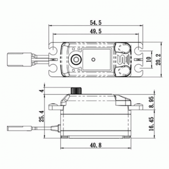 SAVOX SERVO SV-1254MG PLUS HV W/SOFT START 8.4V 18KG 0.075S