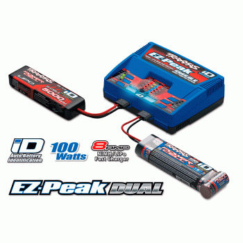 CARREGADOR TRAXXAS EZ-PEAK PLUS 8-AMP NIMH/LIPO 100W DUAL 2972