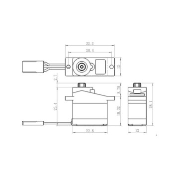 SAVOX SERVO SH-0350 6V 2.6KG .16S 12G