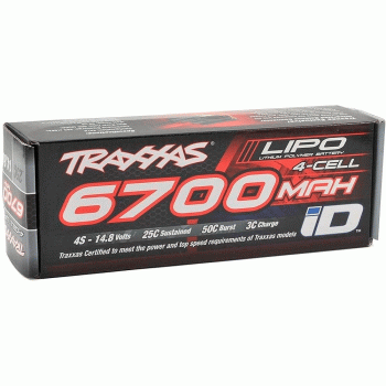 BATERIA TRAXXAS 14.8V 6700MAH 4S 25C LIPO 2890X