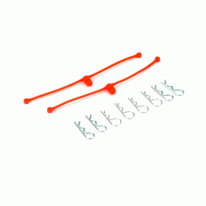 BODY CLIPS RETAINERS ORANGE 2PC DUB 2252