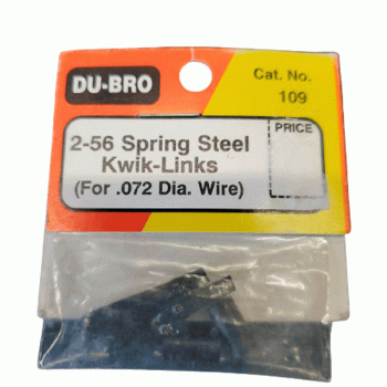 DUB109 LINK SPRING STEEL CLEVIS 2-56