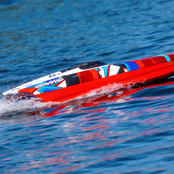 LANCHA TRAXXAS DCB M41 CATAMARAN RTR TQI TSM RED 57046-4