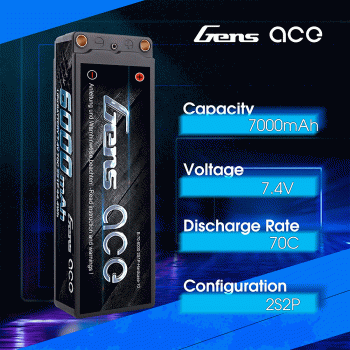 GENS ACE 7.4V 6000MA 70C HARDCASE DEANS GENS ACE 7.4V 6000MA 70C HARDCASE DEANS