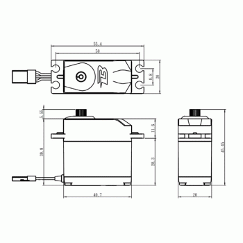 SAVOX SERVO B-06KG ANALOG SERVO 6V 6KG .14S