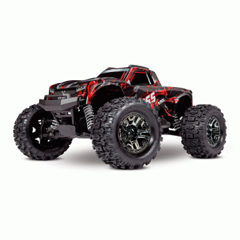 CARRO TRAXXAS 1/10 HOSS 4WD VXL 3S MONSTER-T TQI SHADOW RED 900764