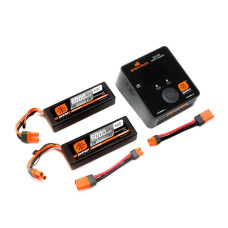 SPEKTRUM SMART POWERSTAGE 5000MAH 2S (2) + S2100 CARREGADOR SPMXPS4