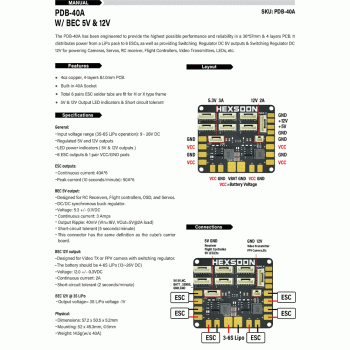 HEX POWER DISTRIBUTION BOARD HS011