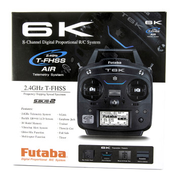 RADIO FUTABA 8CH T6K V3S T-FHSS FOR HELI W/R3008SB 2-STICK 01004404-3