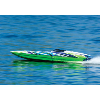 LANCHA TRAXXAS DCB M41 CATAMARAN RTR TQI TSM GREEN 57046-4