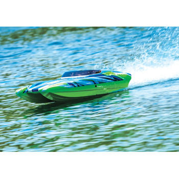 LANCHA TRAXXAS DCB M41 CATAMARAN RTR TQI TSM GREEN 57046-4