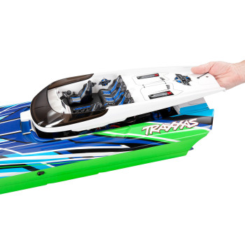 LANCHA TRAXXAS DCB M41 CATAMARAN RTR TQI TSM GREEN 57046-4