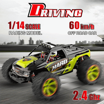 CARRO WLTOYS 1/14 PICK-UP HARD 50KM GREEN 144002