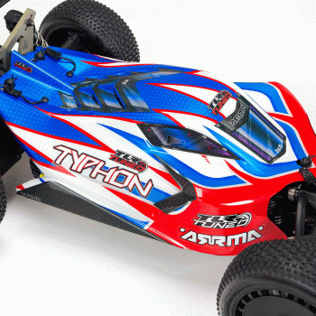 CARRO ARRMA 1/8 TLR TUNED TYPHON 6S 4WD BLX BUGGY RTR RED/BLUE ARA8406