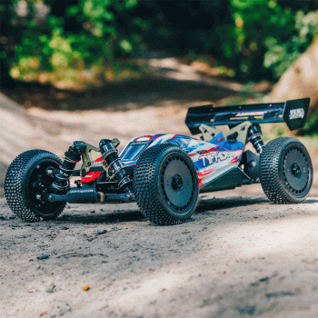 CARRO ARRMA 1/8 TLR TUNED TYPHON 6S 4WD BLX BUGGY RTR RED/BLUE ARA8406